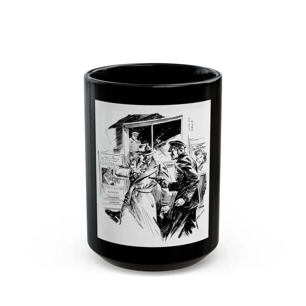 Group of six interior pulp illustrations (4) - Black Coffee Mug 15oz - Go Mug Yourself