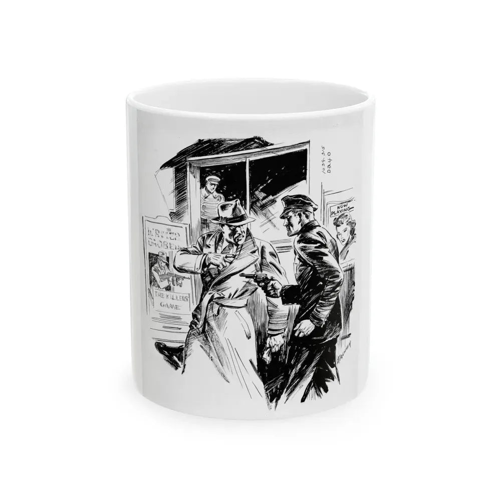 Group of six interior pulp illustrations (4) - White Coffee Mug 11oz - Go Mug Yourself