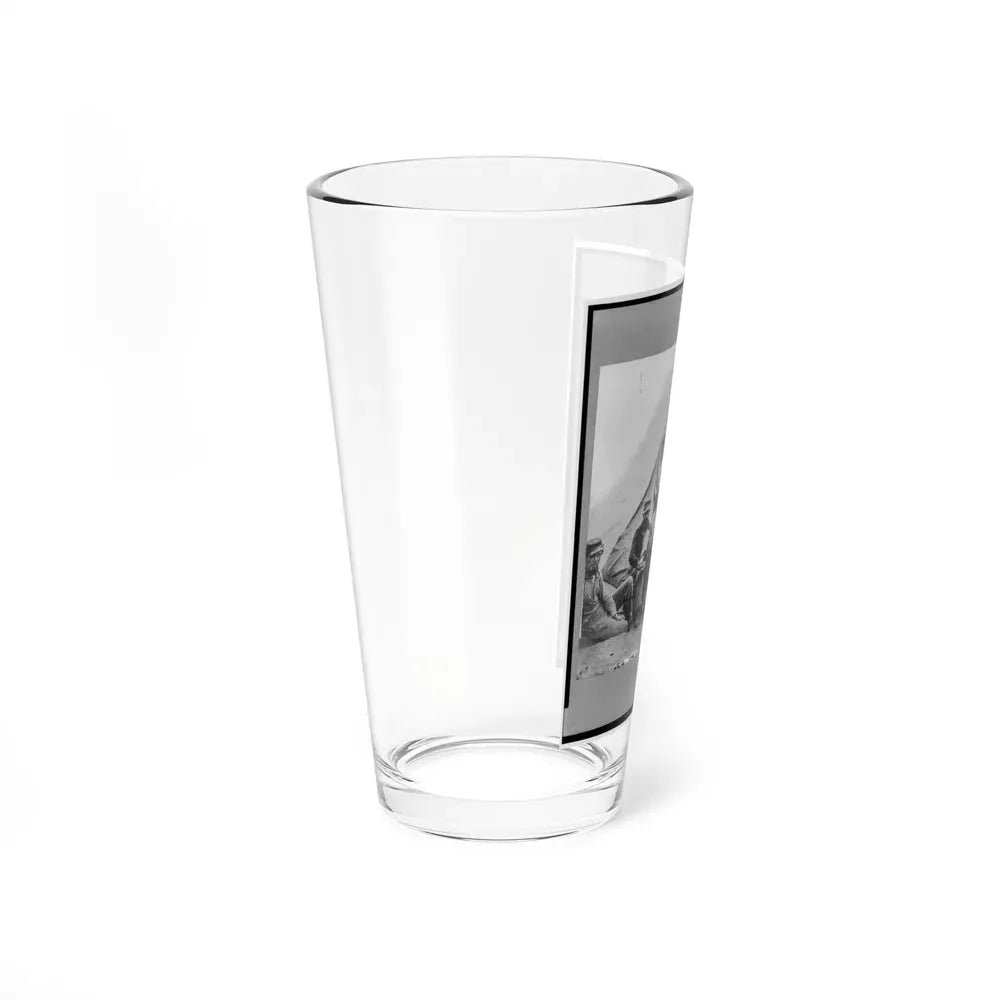 Group Of Soldiers Of Co. G., 71st New York Volunteers, Posed In Front Of Tent (U.S. Civil War) Pint Glass 16oz - Go Mug Yourself