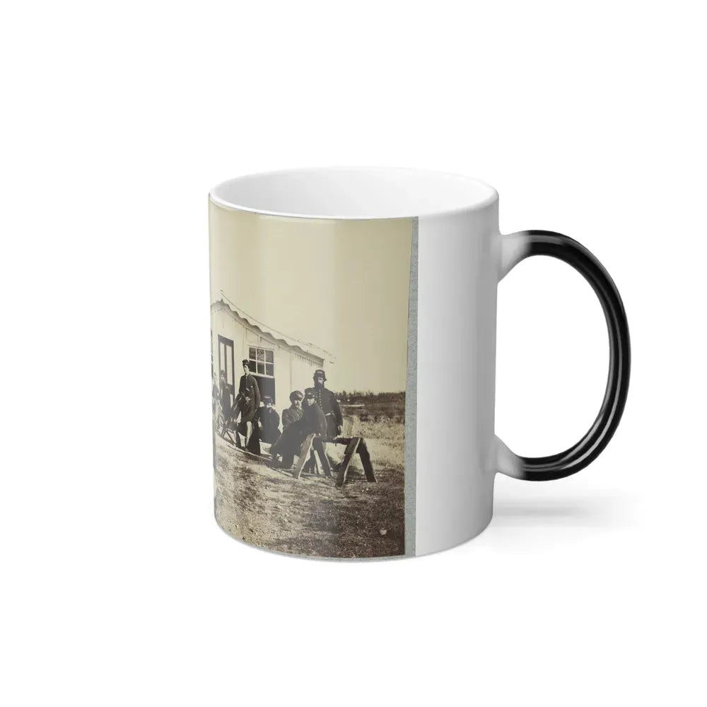 Group of Soldiers Outside Winter Quarters (U.S. Civil War) Color Changing Coffee Mug 11oz - Go Mug Yourself
