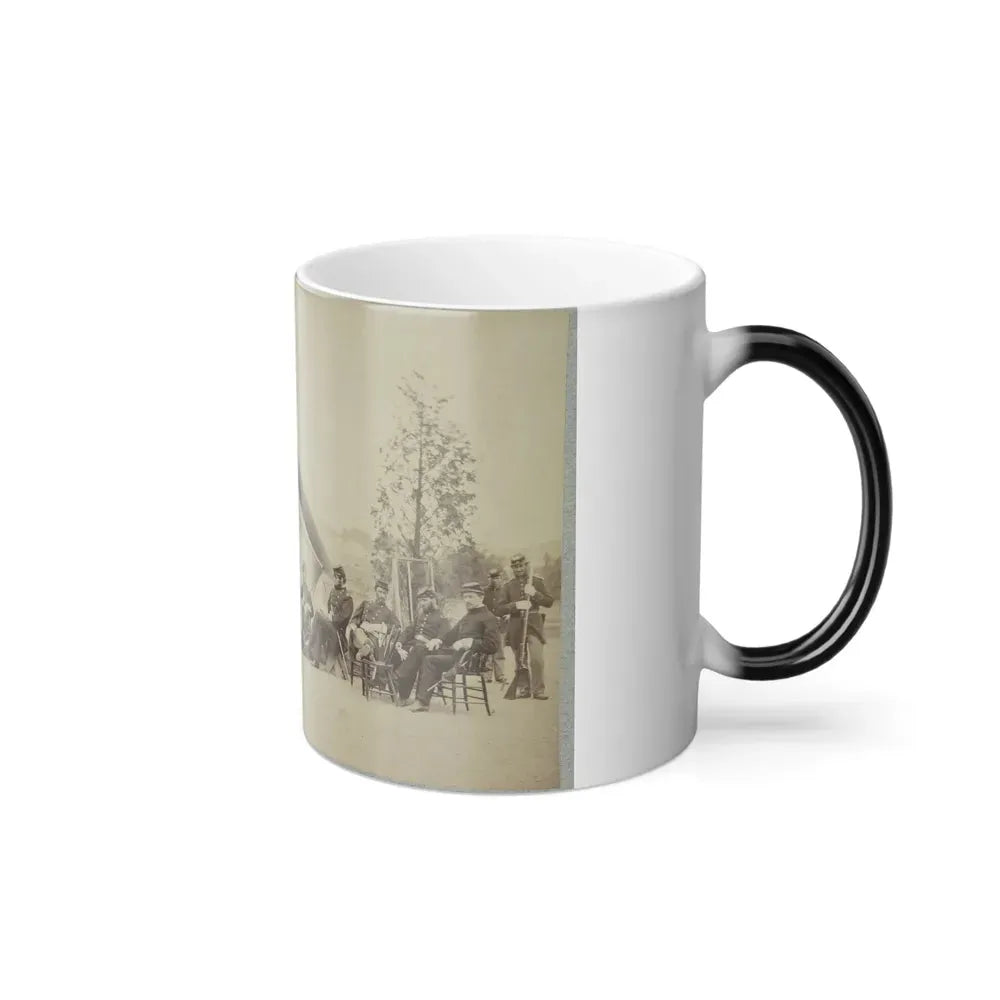 Group of Soldiers Relax in Front of a Tent (U.S. Civil War) Color Changing Coffee Mug 11oz - Go Mug Yourself