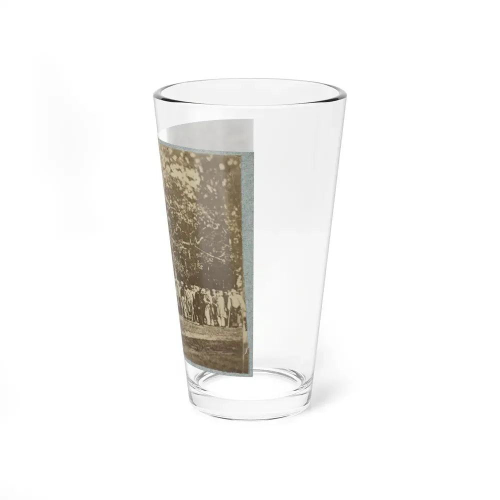 Group Of Soldiers, Some In Uniform And Some With Crutches, Pose In Front Of The Woods Possibly In Pennsylvania (U.S. Civil War) Pint Glass 16oz - Go Mug Yourself