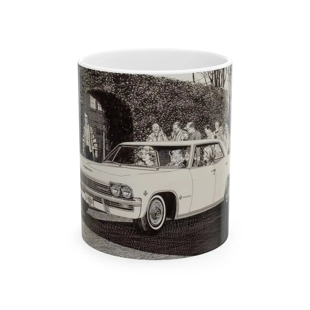Group of Three Car Advertisements (1) - White Coffee Mug 11oz - Go Mug Yourself