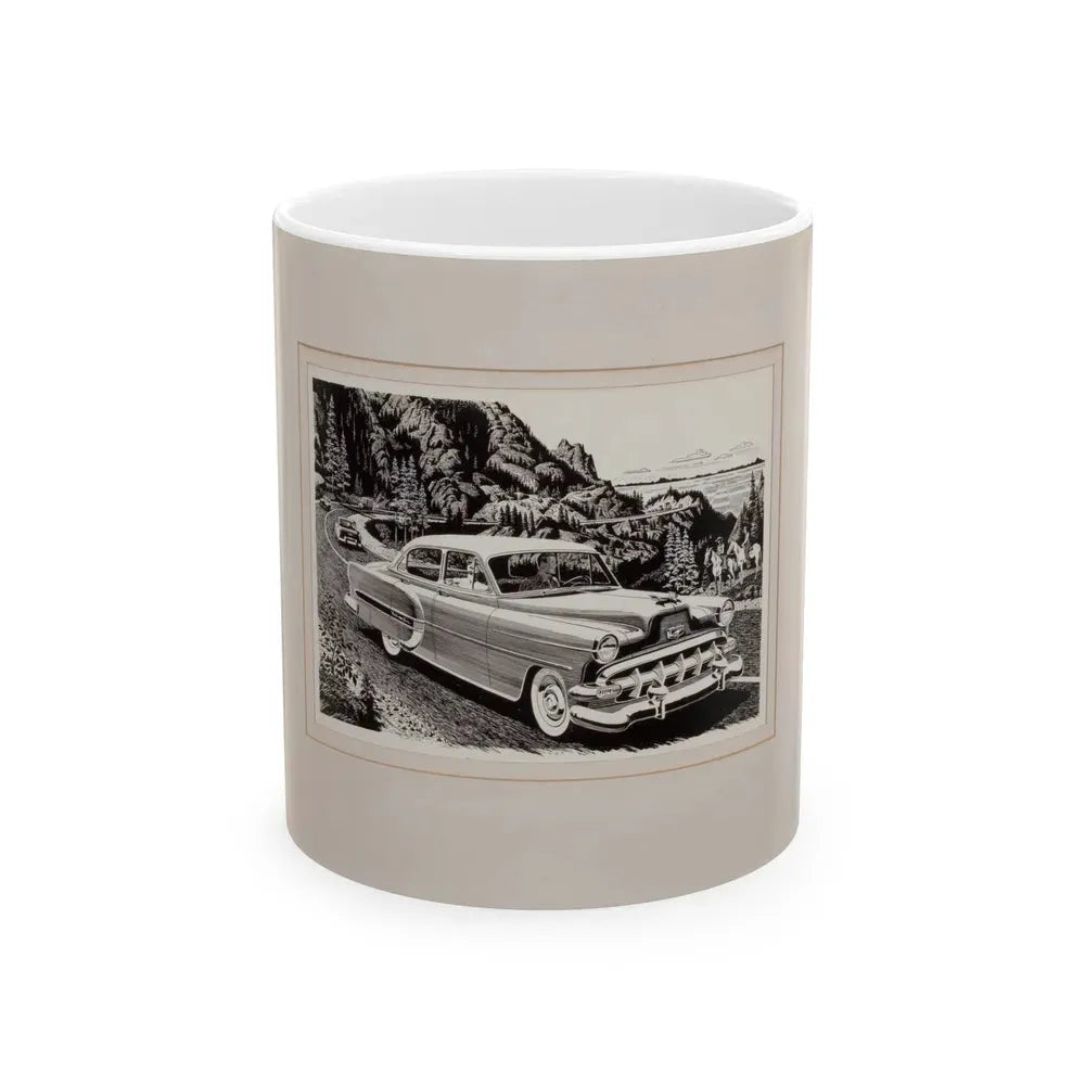 Group of Three Car Advertisements (2) - White Coffee Mug 11oz - Go Mug Yourself
