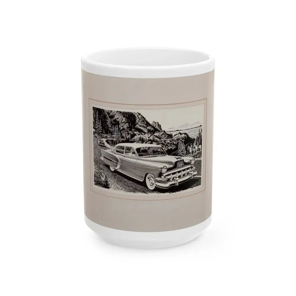 Group of Three Car Advertisements (2) - White Coffee Mug 15oz - Go Mug Yourself