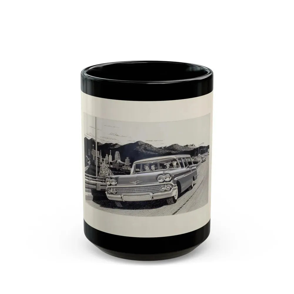 Group of Three Car Advertisements (3) - Black Coffee Mug 15oz - Go Mug Yourself