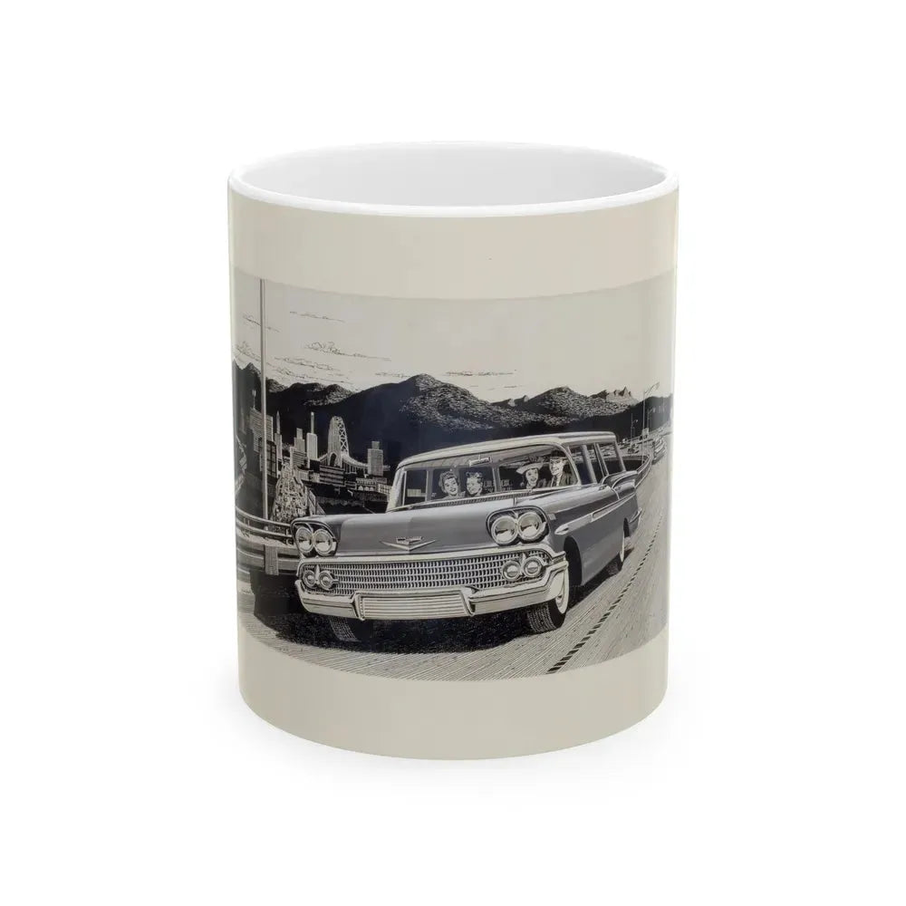 Group of Three Car Advertisements (3) - White Coffee Mug 11oz - Go Mug Yourself