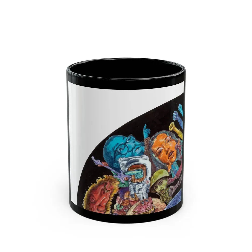 Group of Three Illustrations (1) - Black Coffee Mug 11oz - Go Mug Yourself