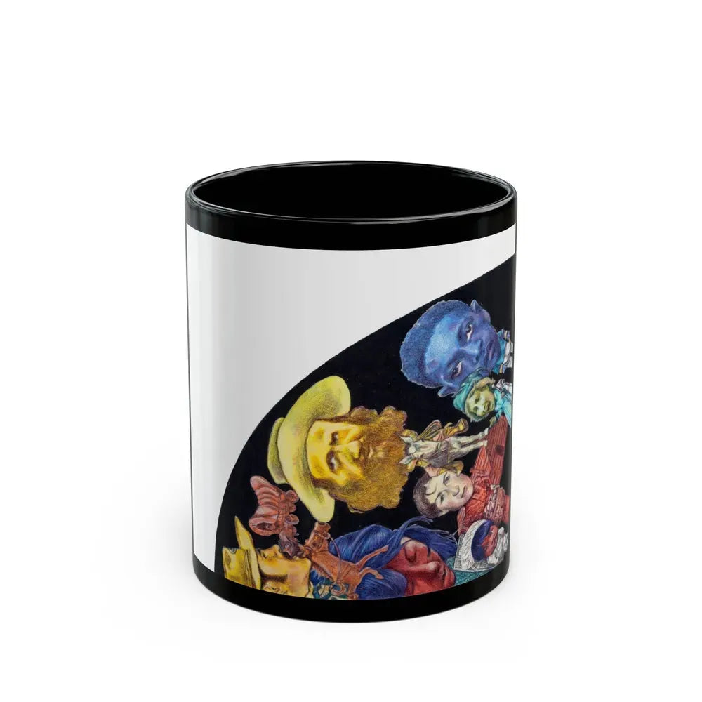 Group of Three Illustrations (2) - Black Coffee Mug 11oz - Go Mug Yourself