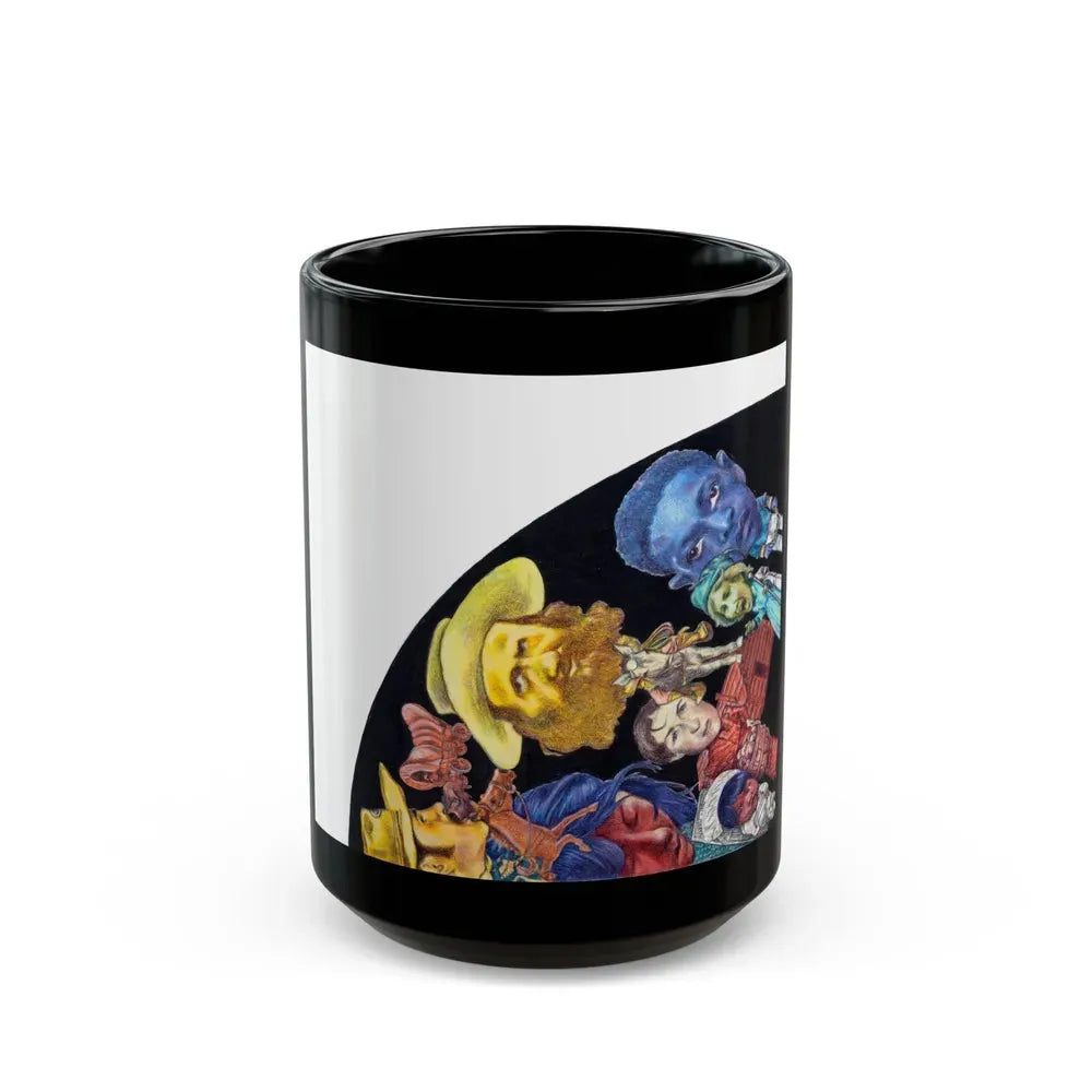 Group of Three Illustrations (2) - Black Coffee Mug 15oz - Go Mug Yourself