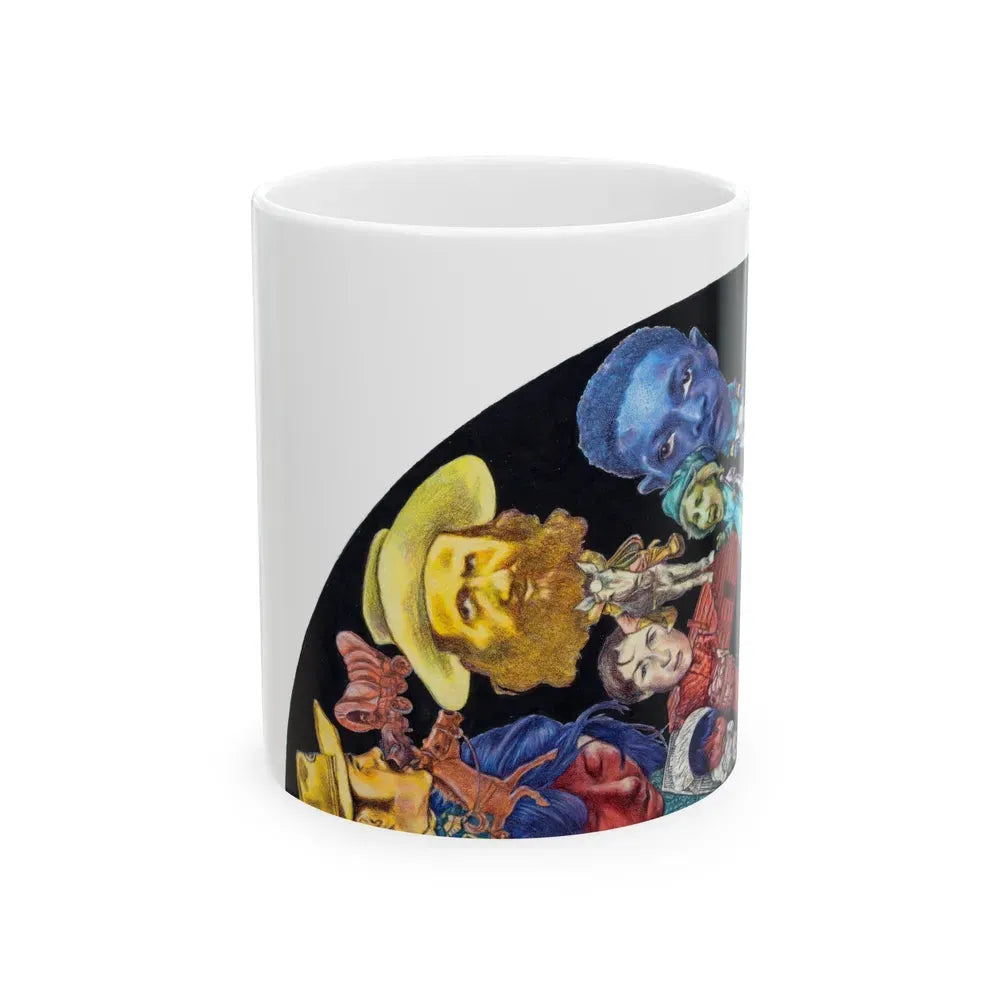 Group of Three Illustrations (2) - White Coffee Mug 11oz - Go Mug Yourself
