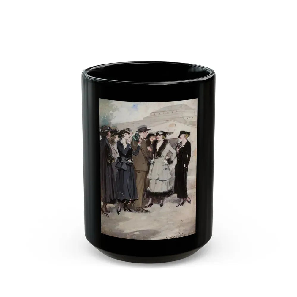 Group of Women and a Man - Black Coffee Mug 15oz - Go Mug Yourself