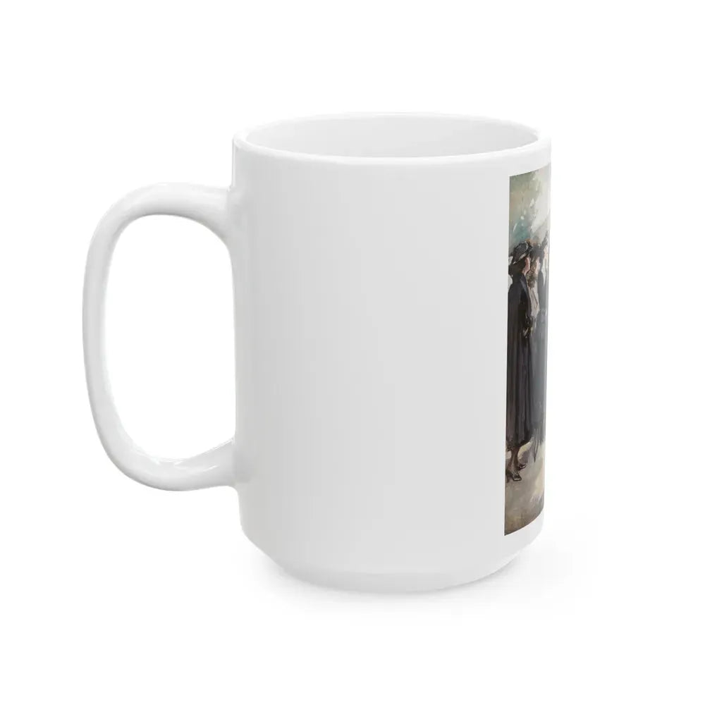 Group of Women and a Man - White Coffee Mug - Go Mug Yourself