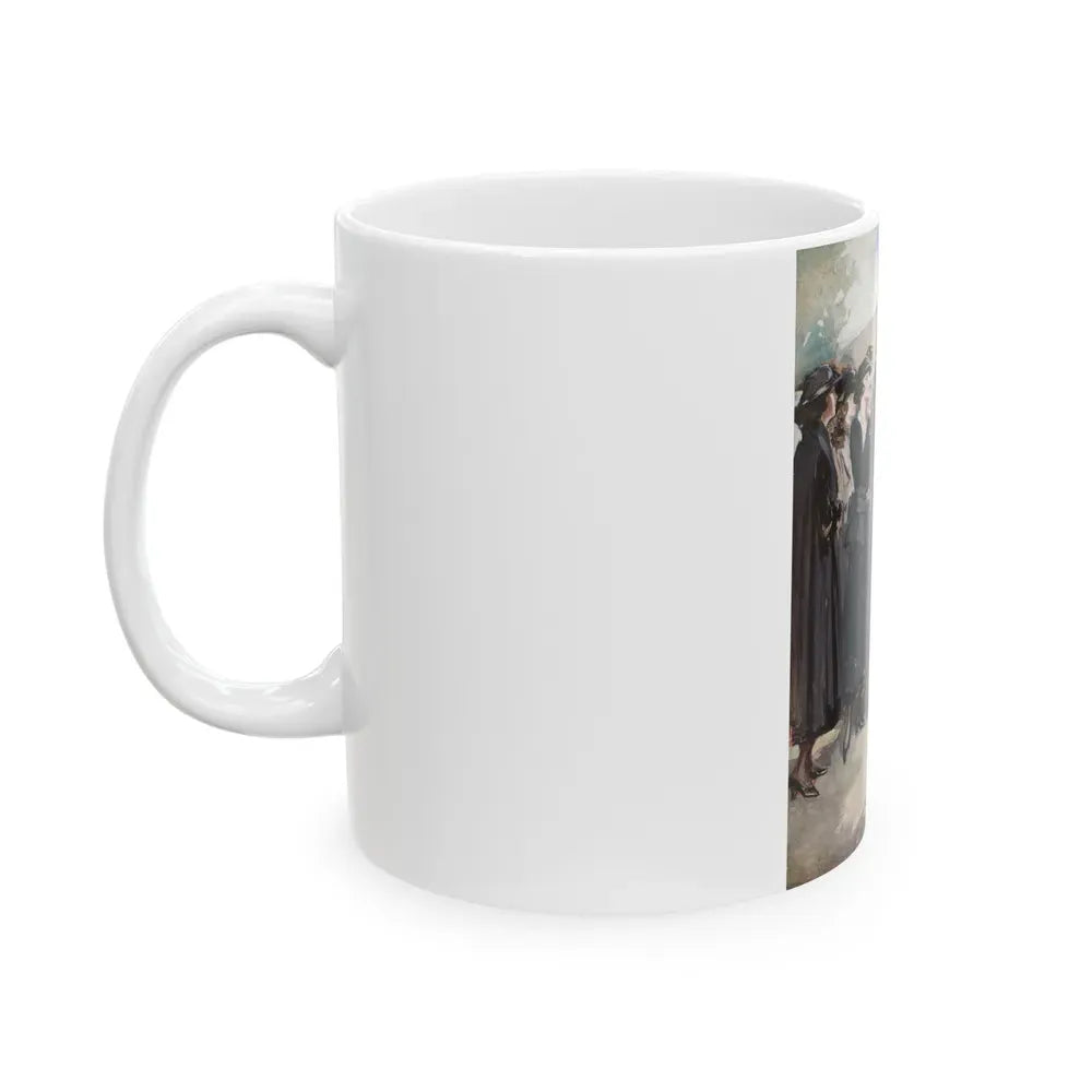 Group of Women and a Man - White Coffee Mug - Go Mug Yourself