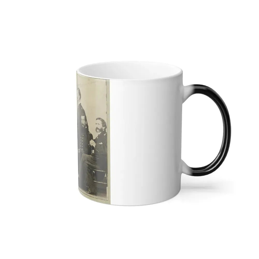 Group Portrait of Officers With Admiral David G. Farragut Seated, Center (U.S. Civil War) Color Changing Coffee Mug 11oz - Go Mug Yourself