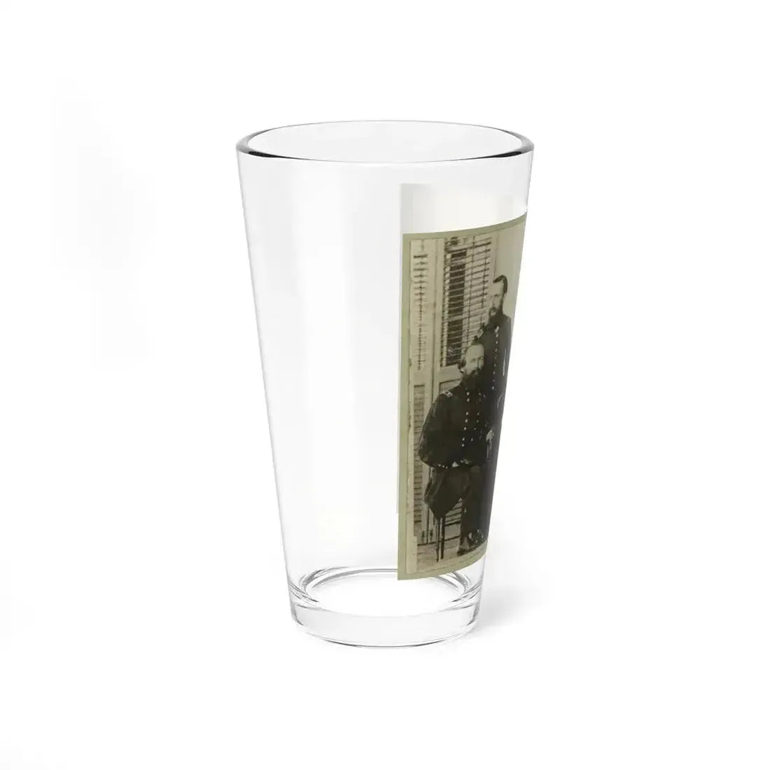 Group Portrait Of Officers With Admiral David G. Farragut Seated, Center (U.S. Civil War) Pint Glass 16oz - Go Mug Yourself