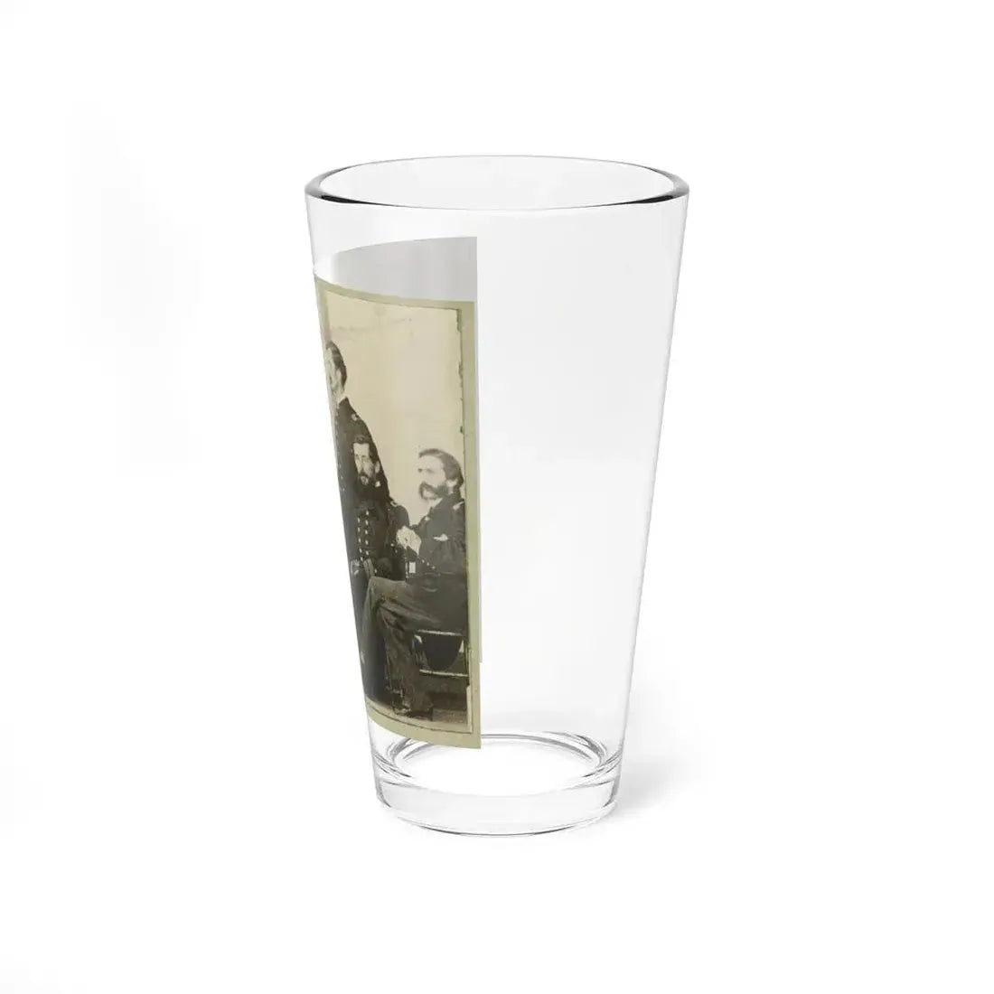 Group Portrait Of Officers With Admiral David G. Farragut Seated, Center (U.S. Civil War) Pint Glass 16oz - Go Mug Yourself