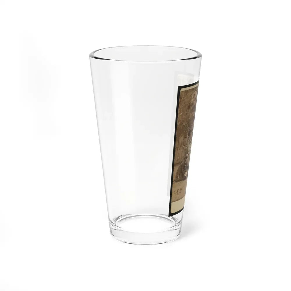 Group Portrait Of Soldiers In Front Of A Tent, Possibly At Camp Cameron, Washington, D.C. (U.S. Civil War) Pint Glass 16oz - Go Mug Yourself