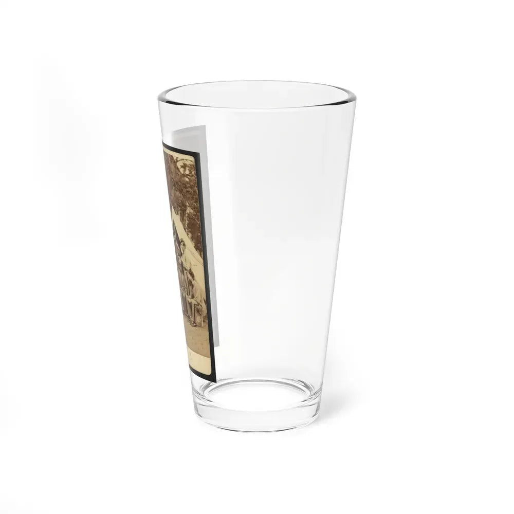 Group Portrait Of Soldiers In Front Of A Tent, Possibly At Camp Cameron, Washington, D.C. (U.S. Civil War) Pint Glass 16oz - Go Mug Yourself