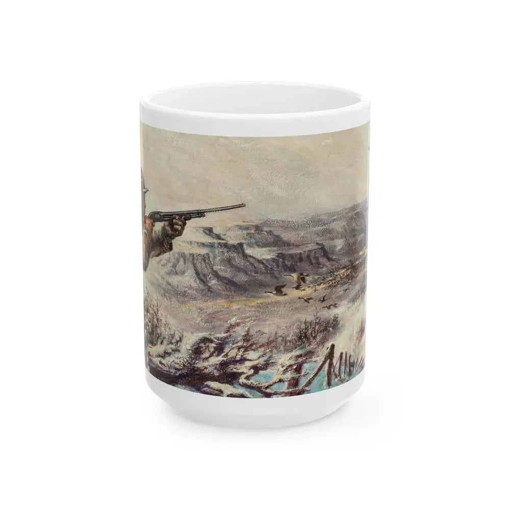 Grouse Shooting - White Coffee Mug 15oz - Go Mug Yourself