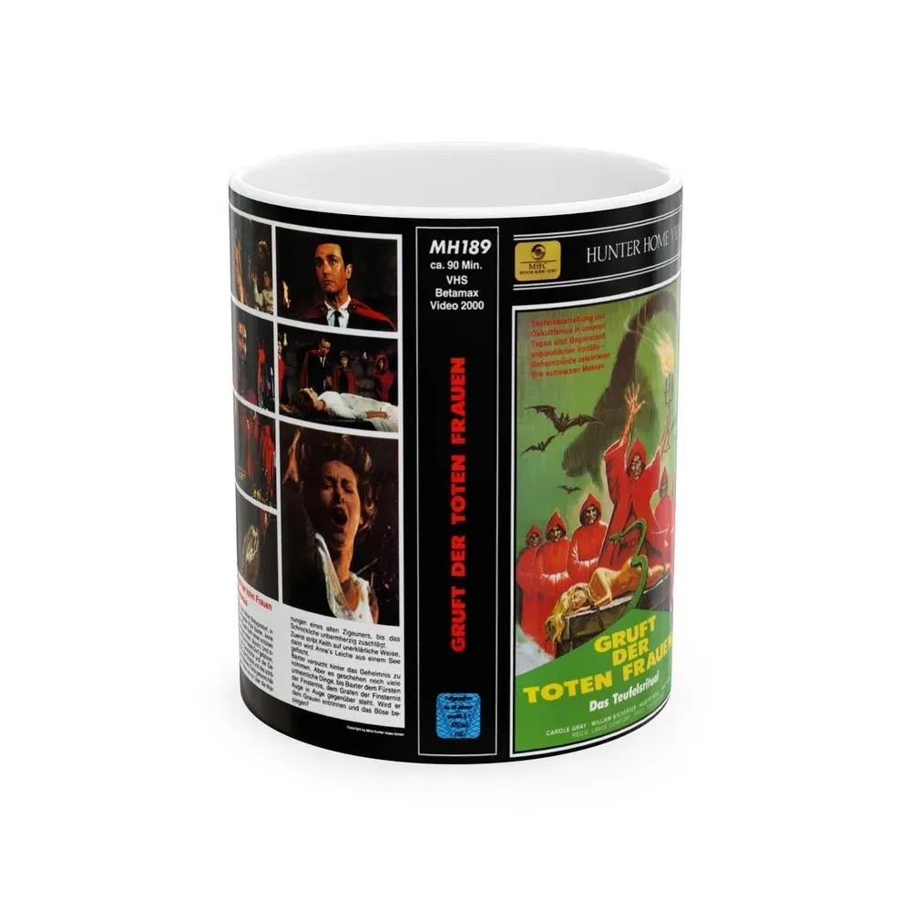 GRUFT DER TOTEN FRAUEN (VHS COVER) - White Coffee Mug 11oz - Go Mug Yourself