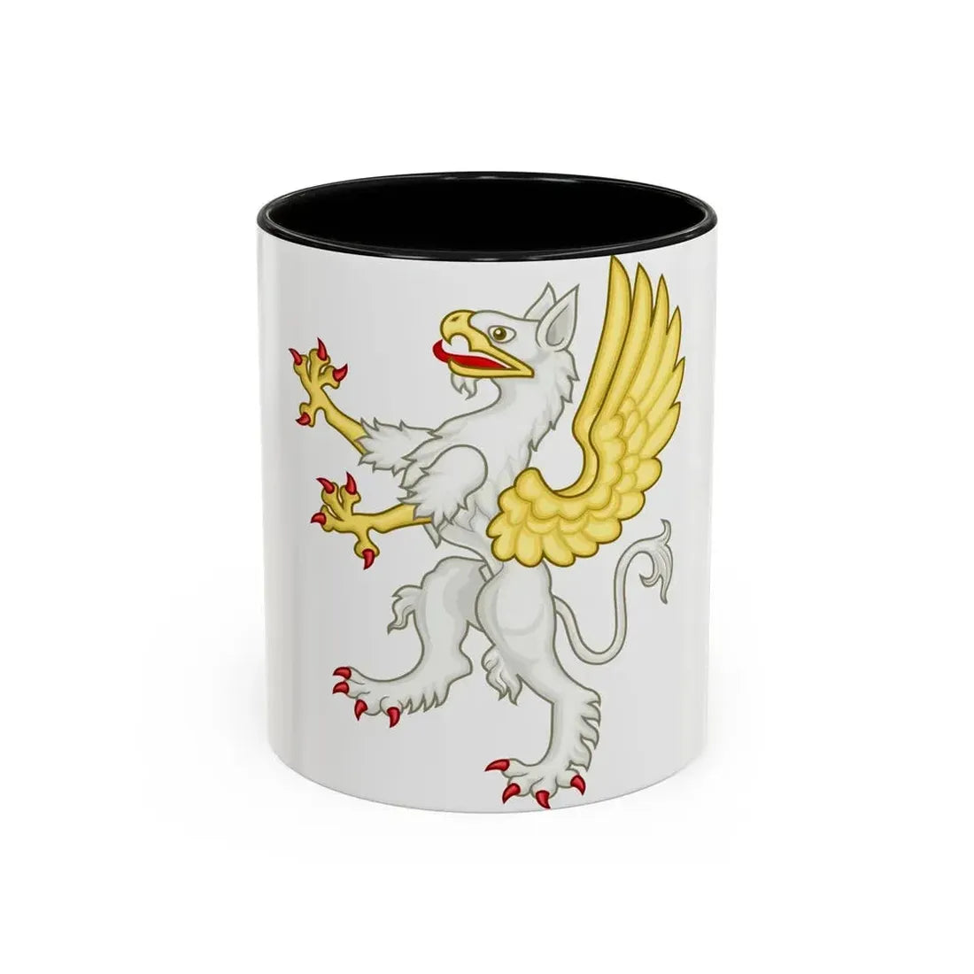 Gryphon Badge of Edward III - Accent Coffee Mug 11oz Black - Go Mug Yourself