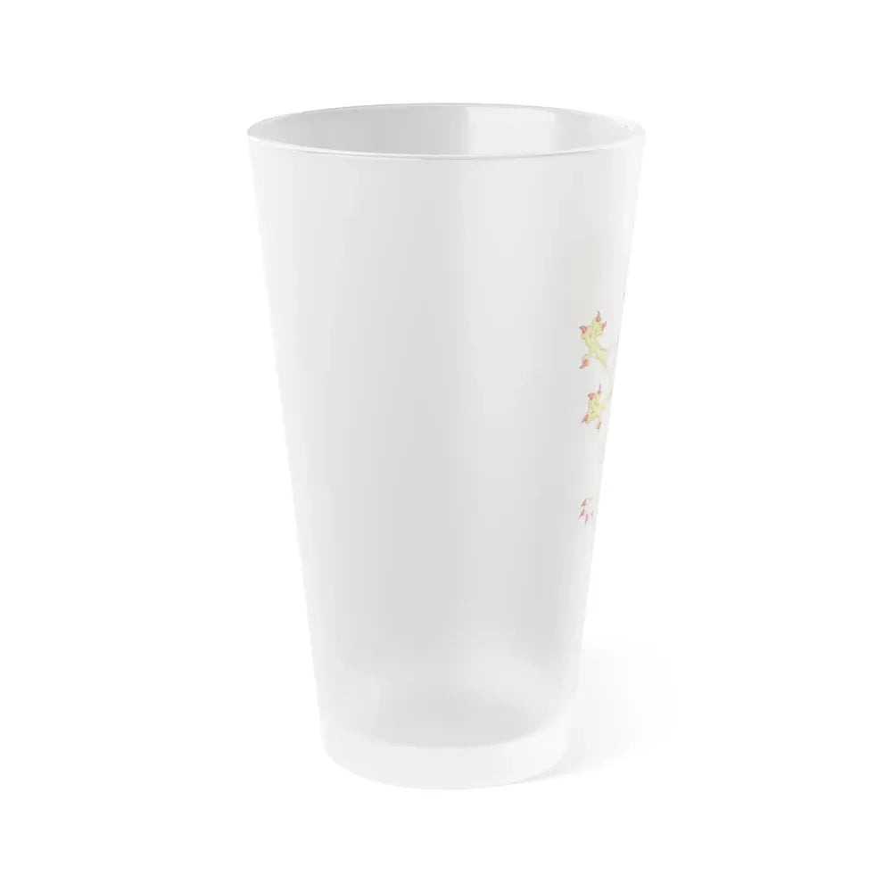 Gryphon Badge of Edward III - Frosted Pint Glass 16oz - Go Mug Yourself