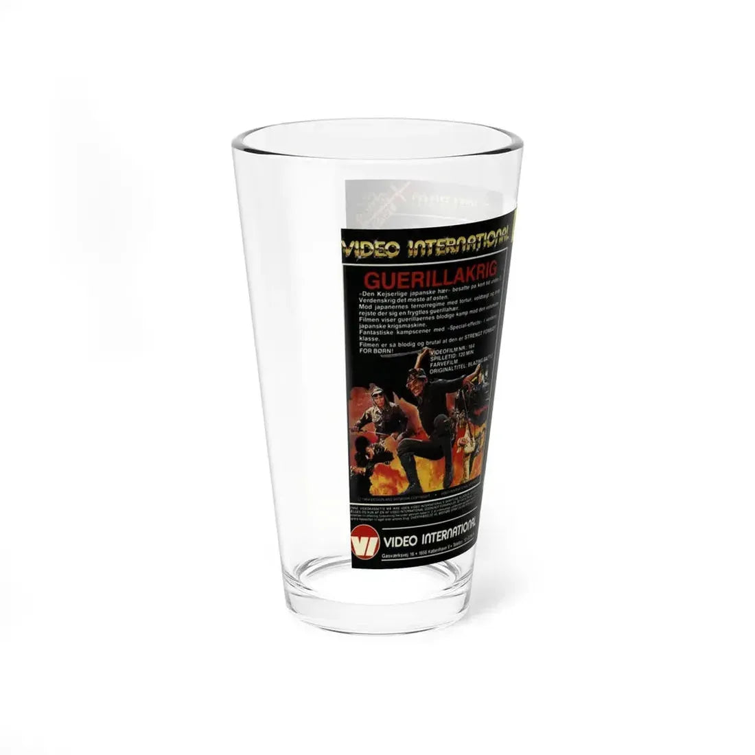 GUERILLA KRIG (VHS COVER) Pint Glass 16oz - Go Mug Yourself