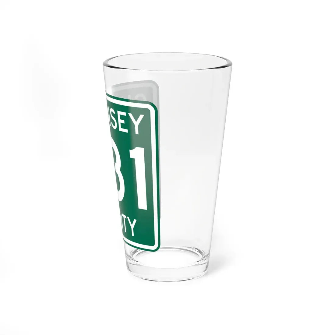 Guernsey County 831 OH (Ohio) (Road Sign) Pint Glass 16oz - Go Mug Yourself