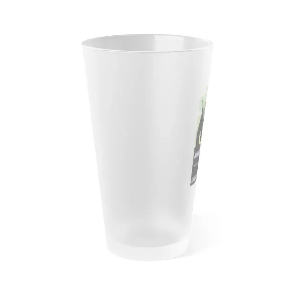 GUESS WHAT HAPPENED TO COUNT DRACULA 1971 Movie Poster - Frosted Pint Glass 16oz - Go Mug Yourself