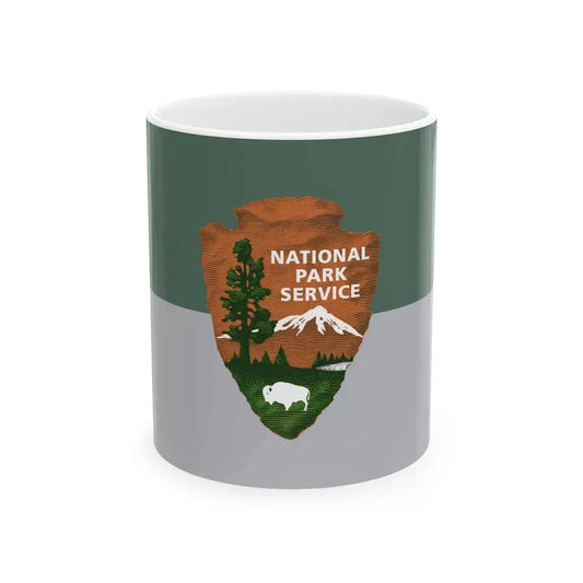 Guidon of the United States National Park Service (United States) White Coffee Mug 11oz - Go Mug Yourself