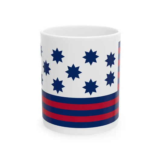 Guilford Courthouse Flag (United States) White Coffee Mug 11oz - Go Mug Yourself