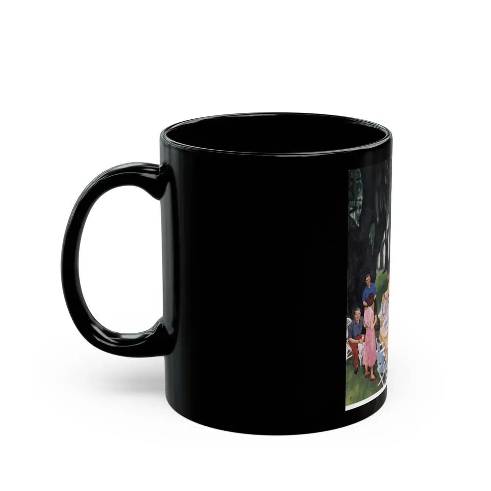 Gulf Coast Shrimp Supper, Collier's, March 19, 1954 - Black Coffee Mug - Go Mug Yourself