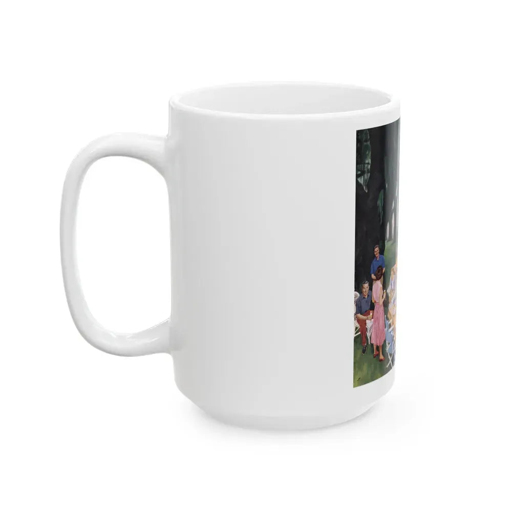 Gulf Coast Shrimp Supper, Collier's, March 19, 1954 - White Coffee Mug - Go Mug Yourself