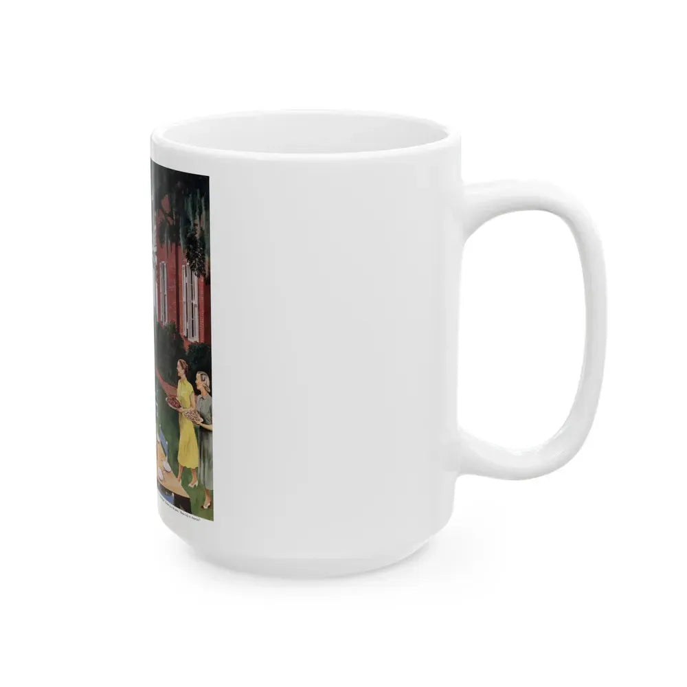 Gulf Coast Shrimp Supper, Collier's, March 19, 1954 - White Coffee Mug - Go Mug Yourself