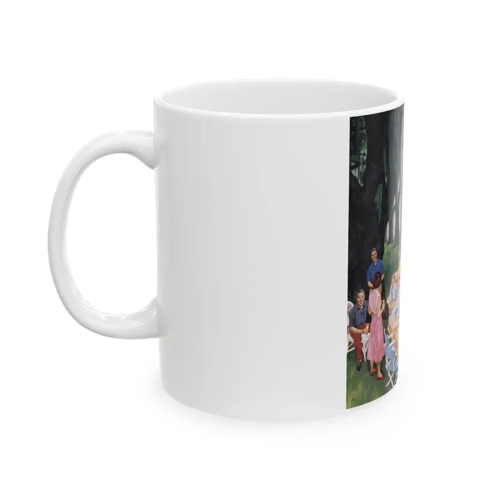 Gulf Coast Shrimp Supper, Collier's, March 19, 1954 - White Coffee Mug - Go Mug Yourself