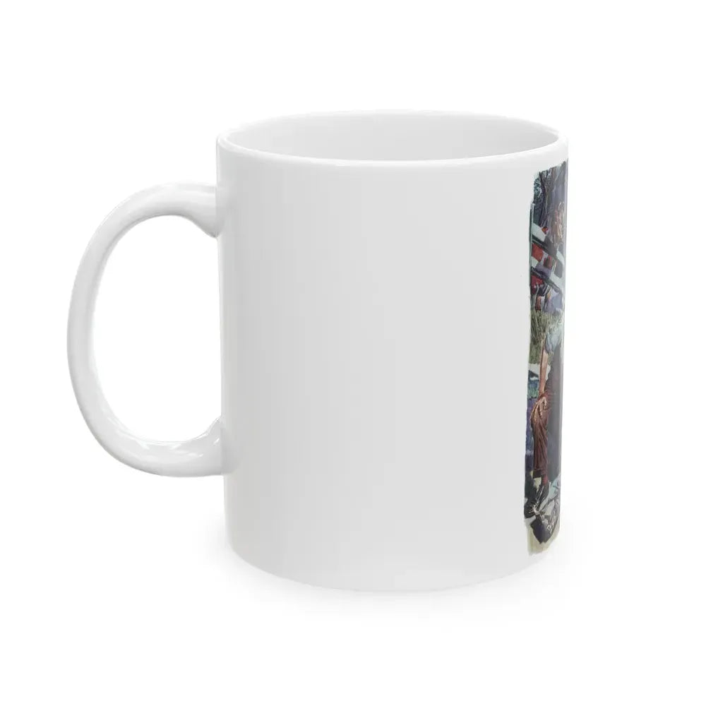Gulfpride ad, The Saturday Evening Post, May 6, 1944 - White Coffee Mug - Go Mug Yourself