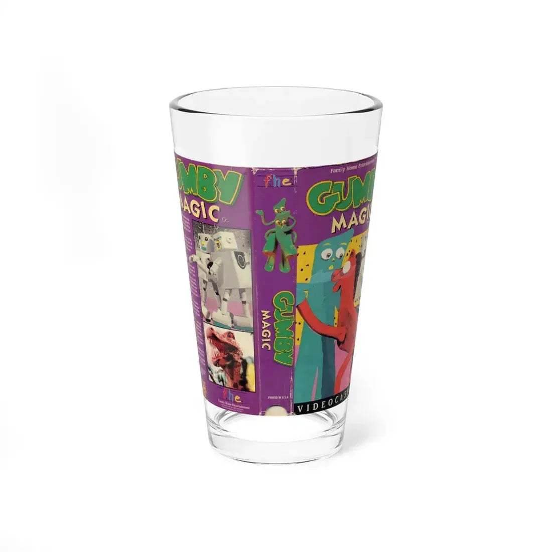 GUMBY MAGIC (VHS COVER) Pint Glass 16oz 16oz - Go Mug Yourself