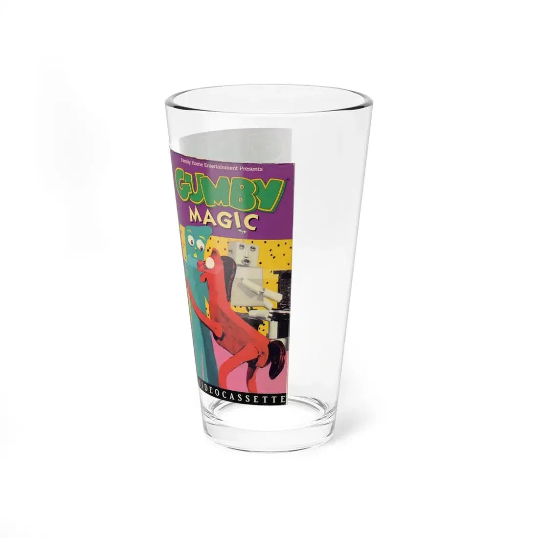 GUMBY MAGIC (VHS COVER) Pint Glass 16oz - Go Mug Yourself