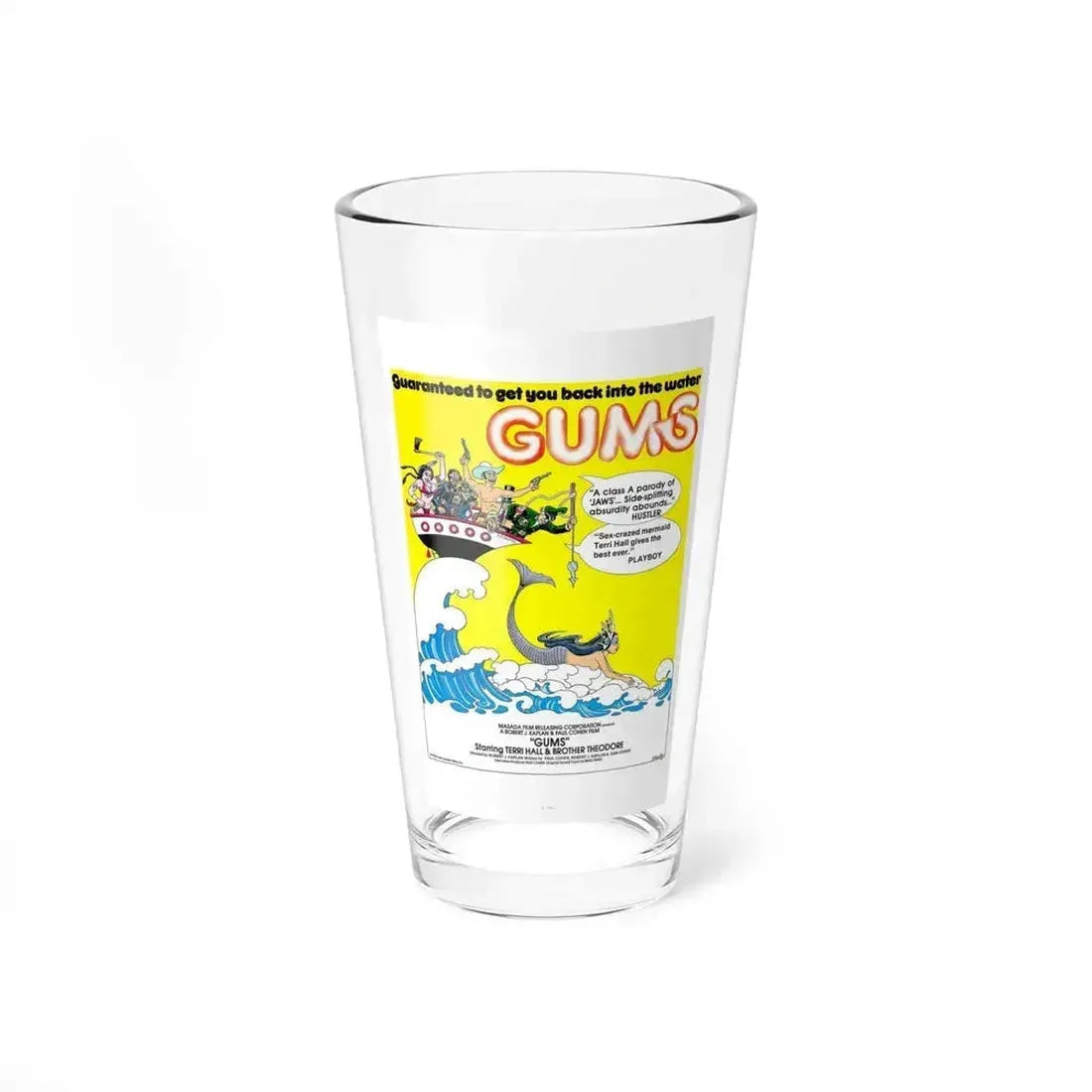 GUMS 1976 Movie Poster - Pint Glass 16oz 16oz - Go Mug Yourself