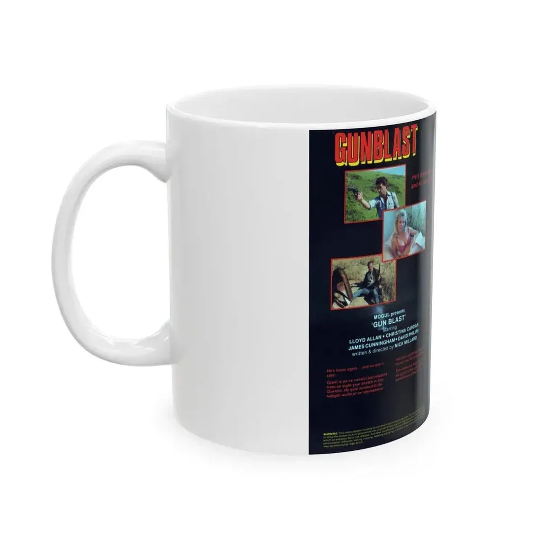 GUNBLAST (VHS COVER) - White Coffee Mug - Go Mug Yourself