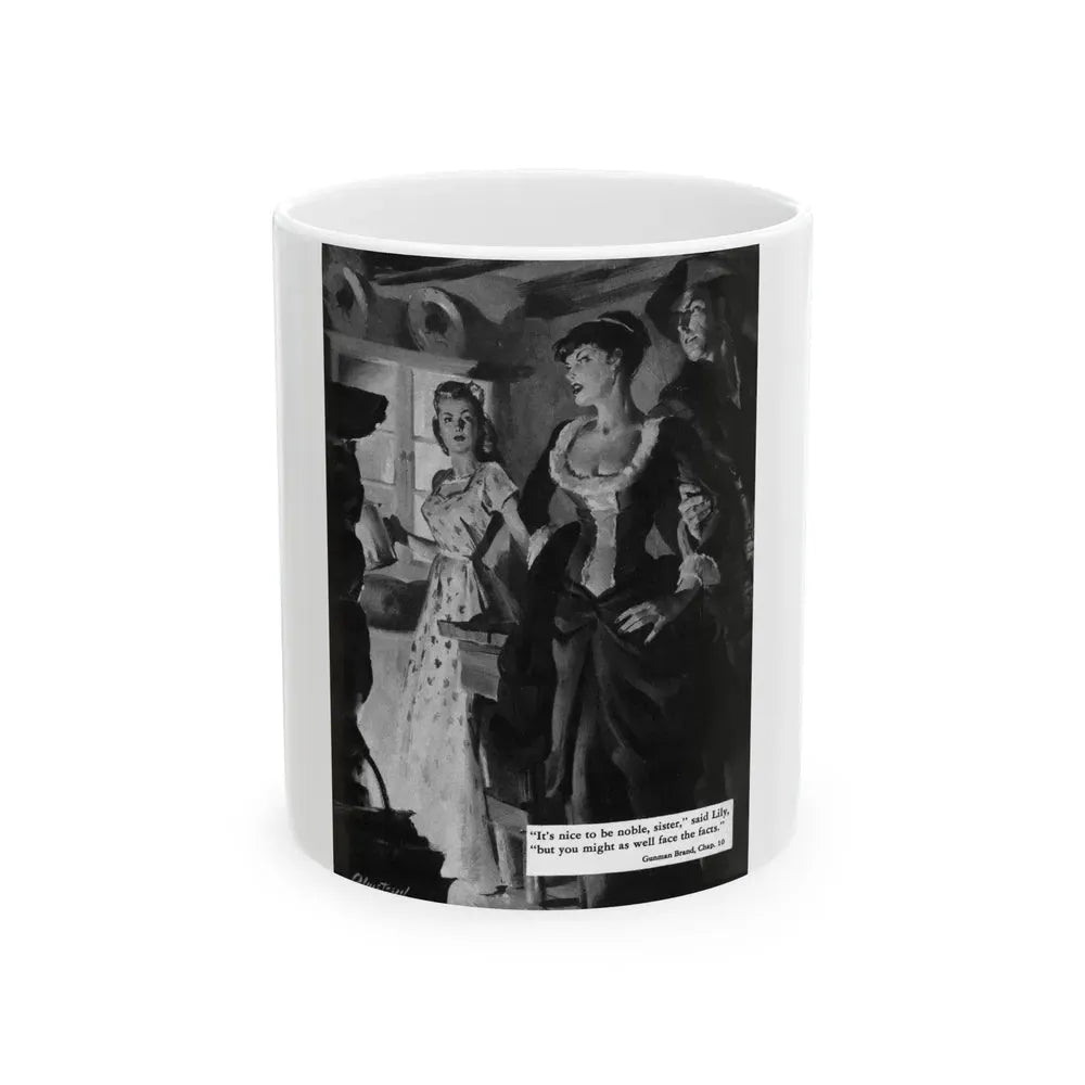 Gunman Brand, Zane Grey's Western, October 1951 - White Coffee Mug 11oz - Go Mug Yourself