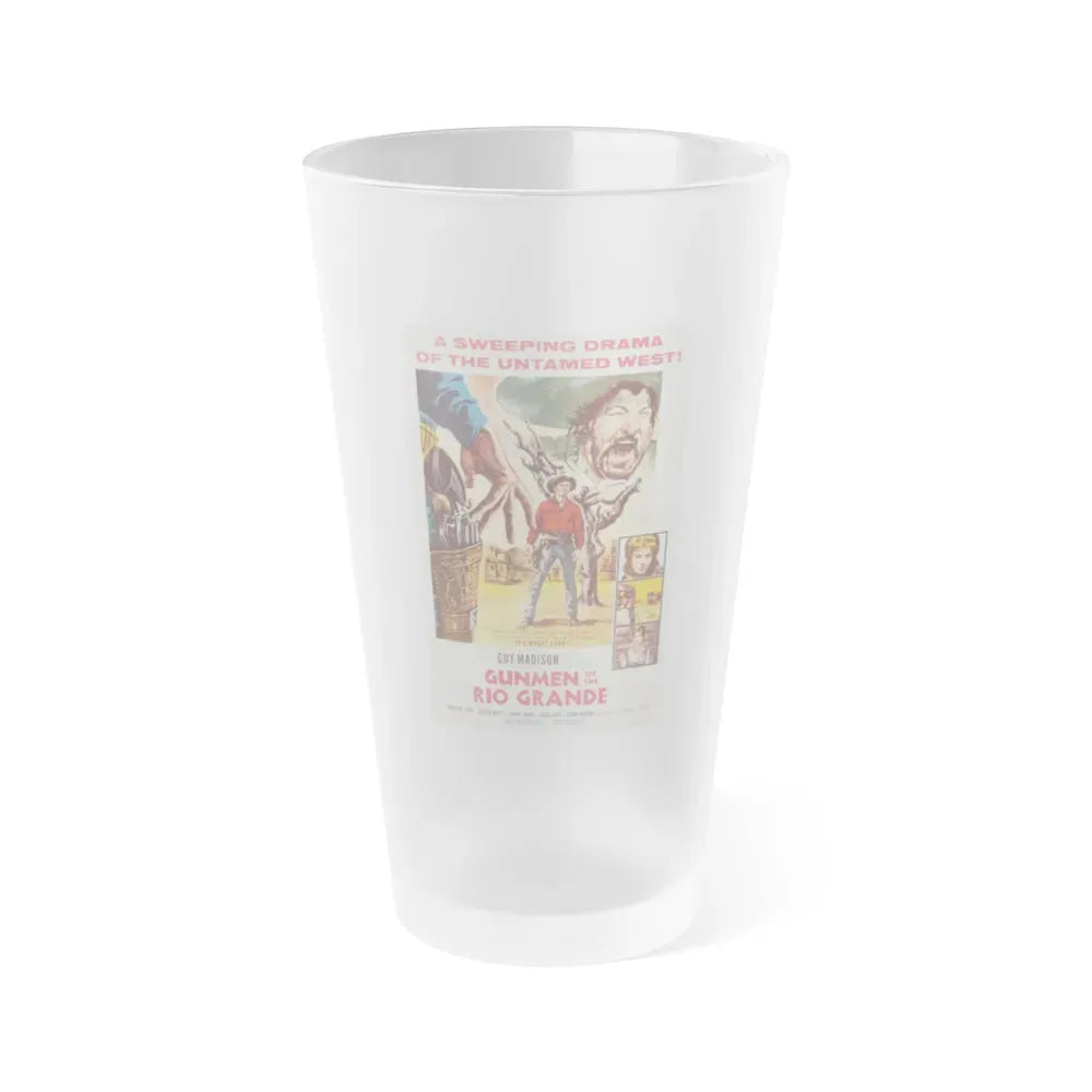 GUNMEN OF THE RIO GRANDE 1964 Movie Poster - Frosted Pint Glass 16oz 16oz Frosted - Go Mug Yourself
