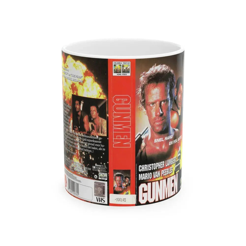 GUNMEN (VHS COVER) - White Coffee Mug 11oz - Go Mug Yourself