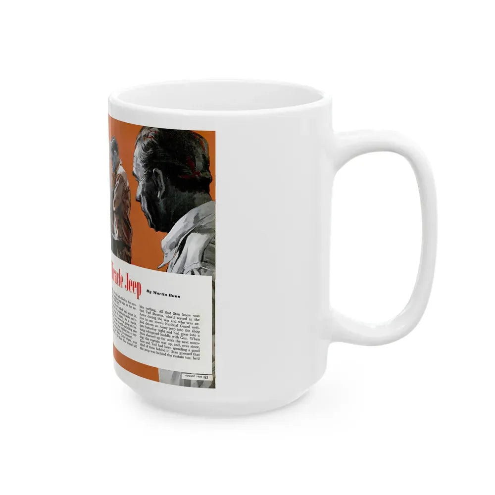 Gus and the Miracle Jeep, Popular Science, August 1950 - White Coffee Mug - Go Mug Yourself