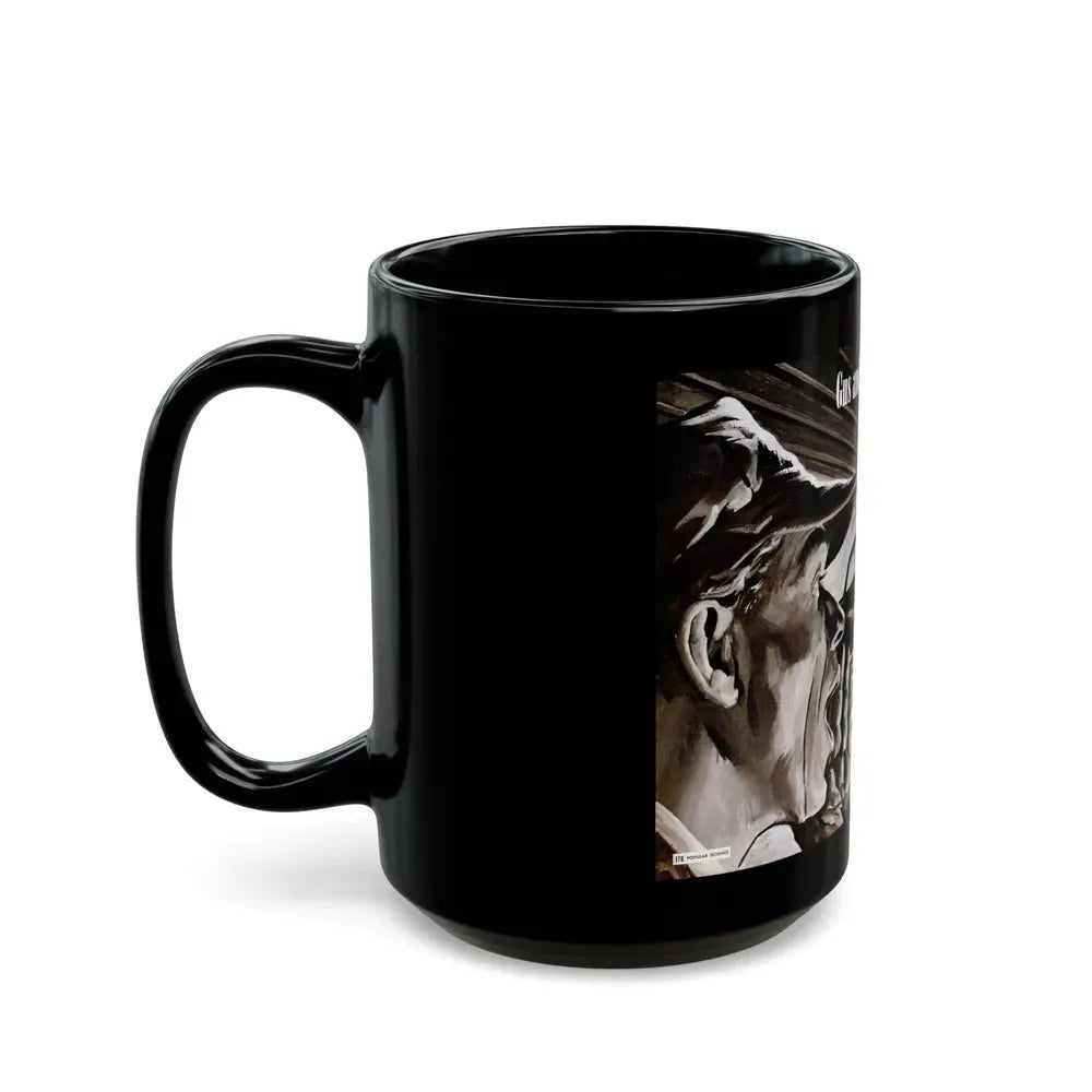 Gus and the Popping Filler Cap, Popular Science, March 1950 - Black Coffee Mug - Go Mug Yourself