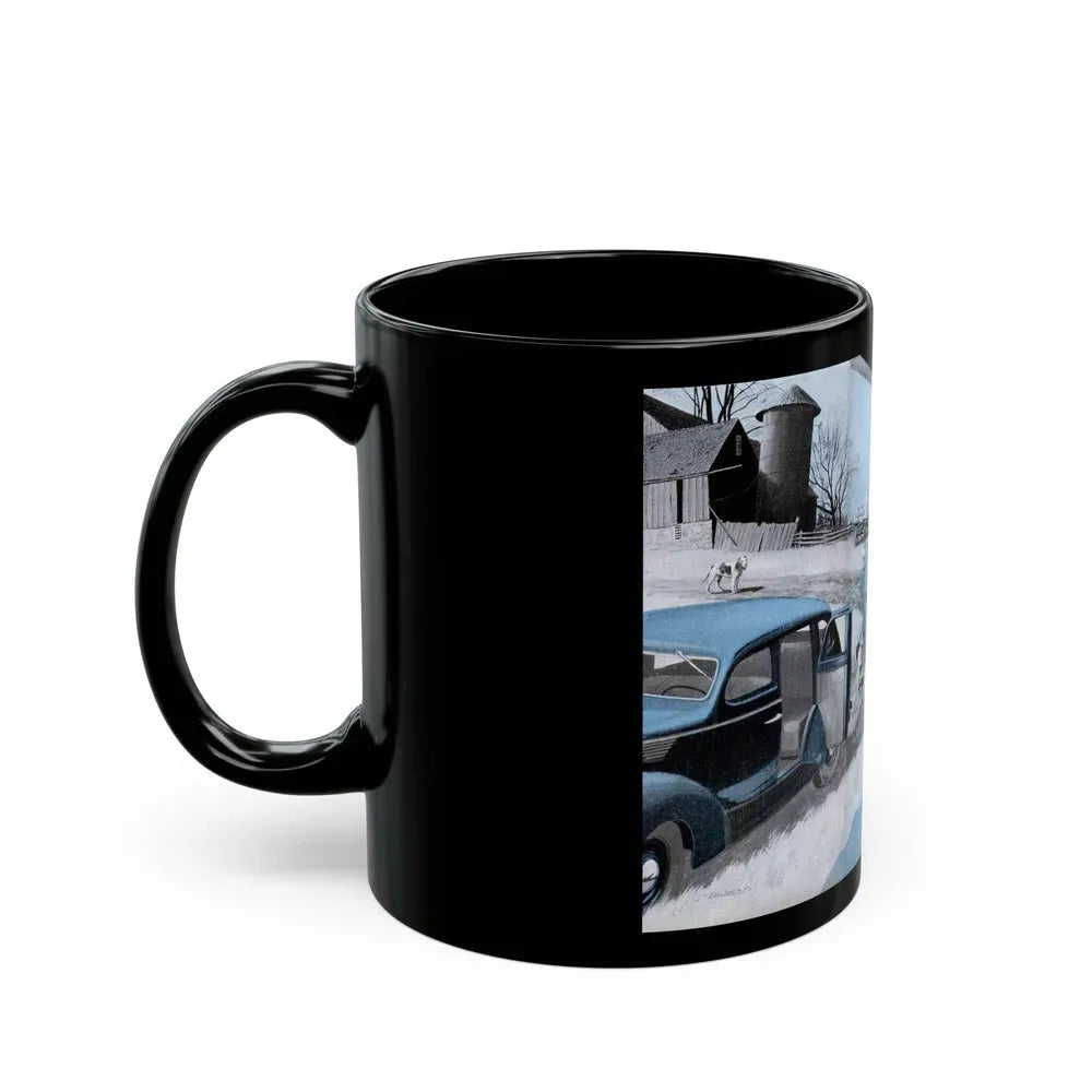 Gus Answers an Ambulance Call, Popular Science, December 1953 - Black Coffee Mug - Go Mug Yourself
