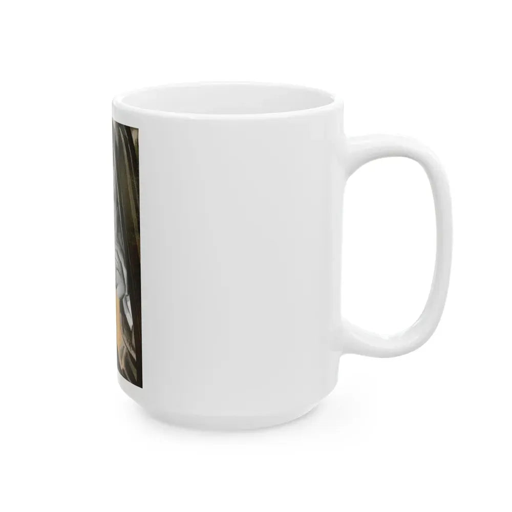 Gus Closes a Sticky Case, Popular Science, 1954 - White Coffee Mug - Go Mug Yourself