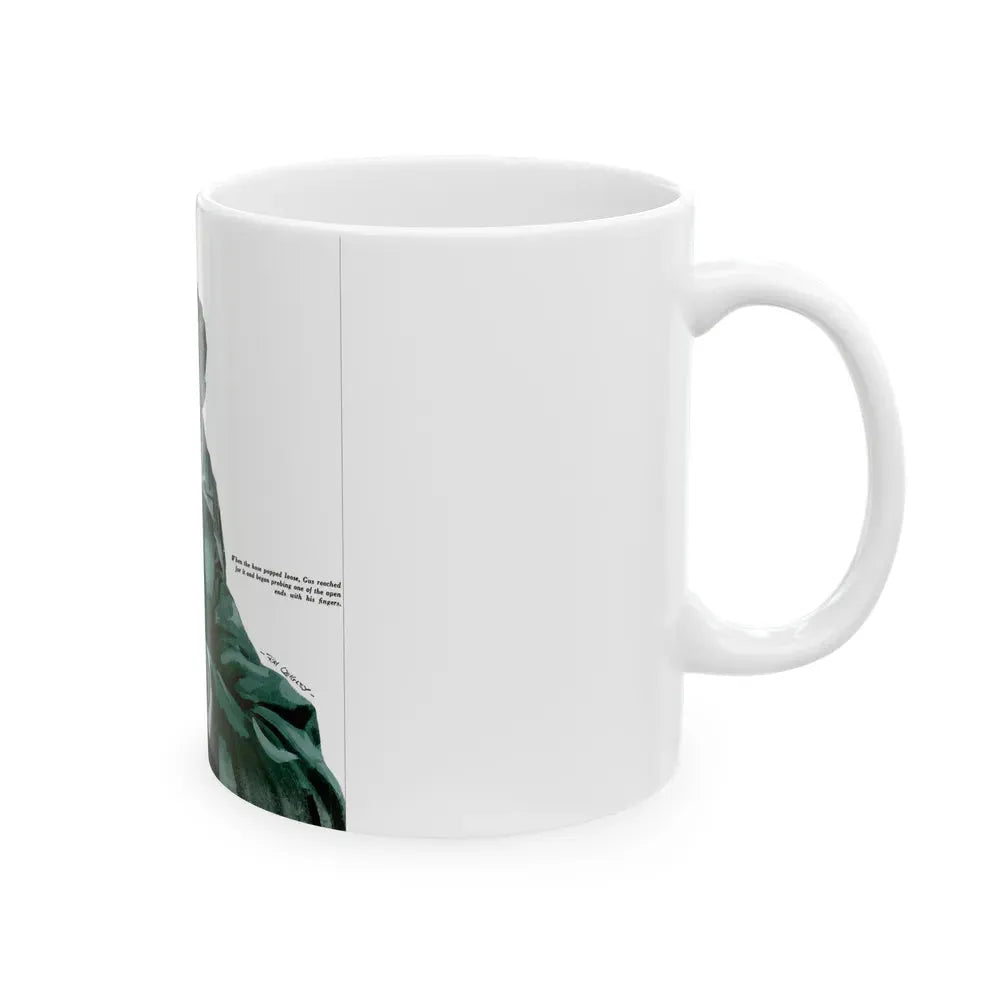 Gus Cools a Hot Engine, Popular Science, June 1950 - White Coffee Mug - Go Mug Yourself