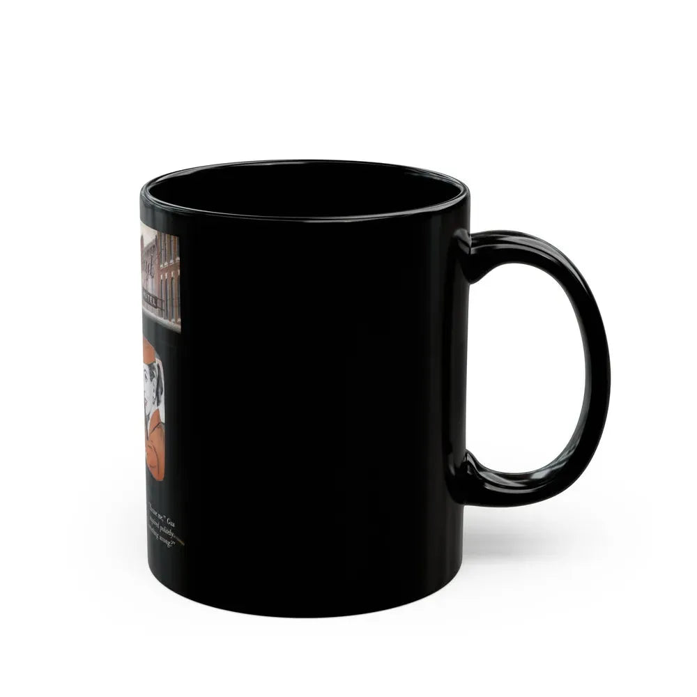 Gus Finds a Golden Thread, Popular Science, 1953 - Black Coffee Mug - Go Mug Yourself